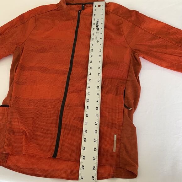 REI On the Trail Run Jacket Men S Orange Lightweight Packable Hiking Outdoor - Picture 9 of 10
